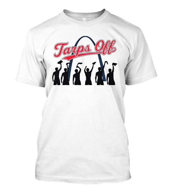 St Louis Cardinals Tarps Off Arch Skyline Celebration T-Shirt