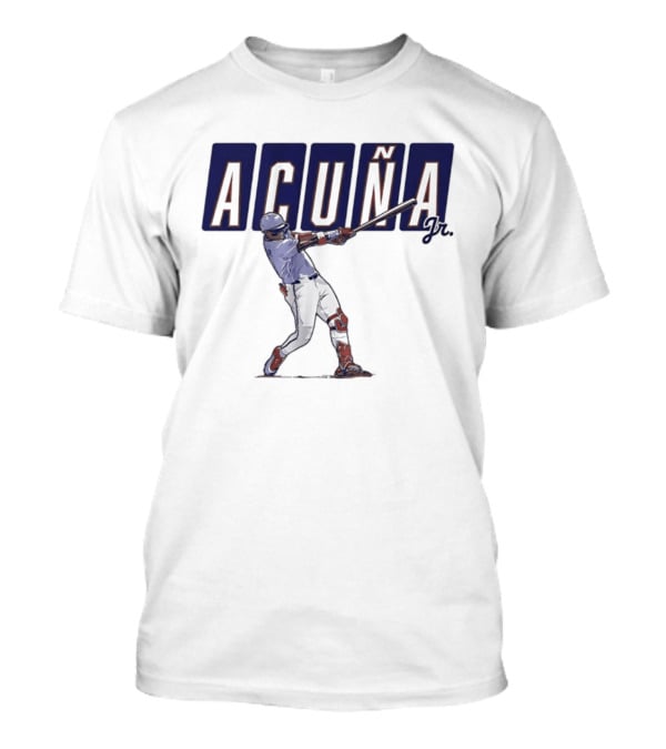 Ronald Acuña Jr Swinging Atlanta Braves Baseball Star T-Shirt