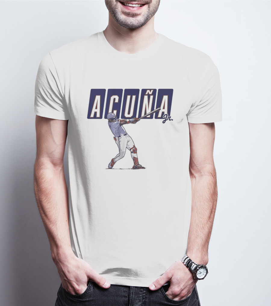 Ronald Acuña Jr Swinging Atlanta Braves Baseball Star T-Shirt