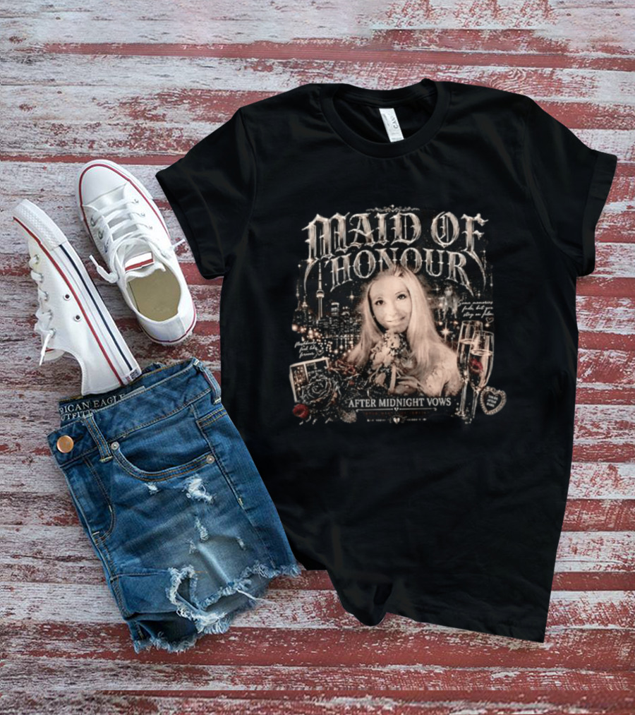 Maid Of Honour After Midnight Vows Romantic Toronto Skyline T-Shirt