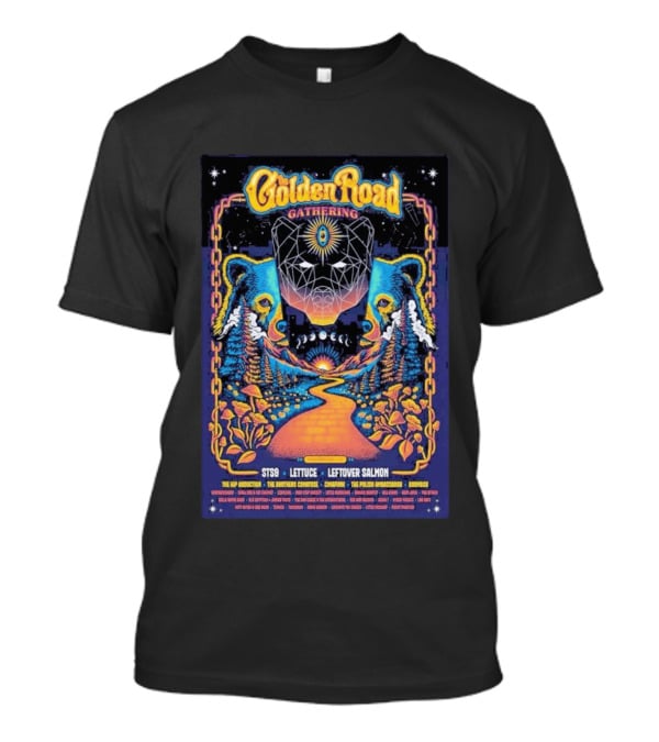 Golden Road Gathering Placerville May 2026 STS9 Lettuce Leftover Salmon The Hip Abduction The Brothers Comatose Cymafunk The Polish Ambassador Boombox T-Shirt
