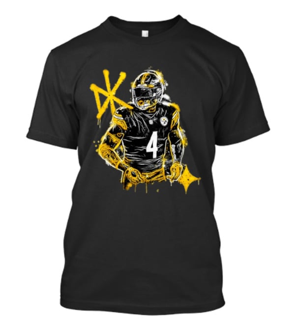 Pittsburgh Steelers Number 4 Here We Go Football Player NFL Fan Gear T-Shirt