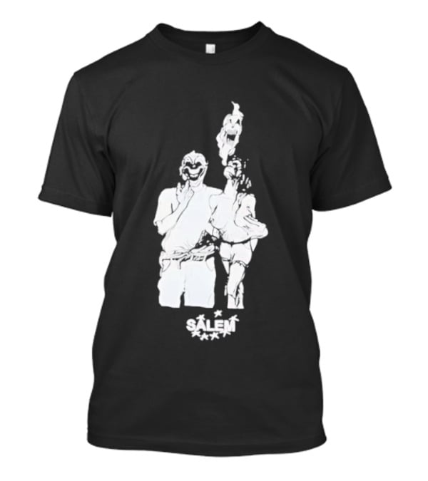 Salem Clown Mask Art Style Ghostly Figure T-Shirt