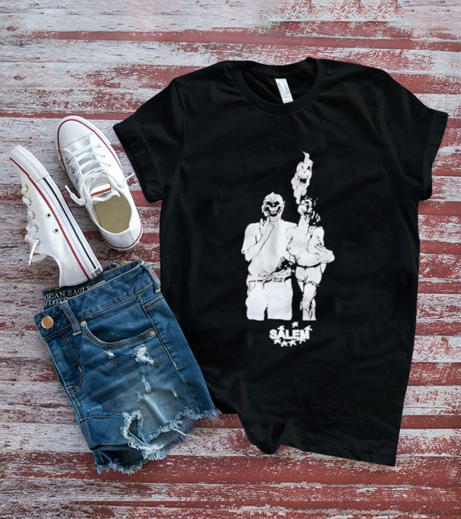 Salem Clown Mask Art Style Ghostly Figure T-Shirt
