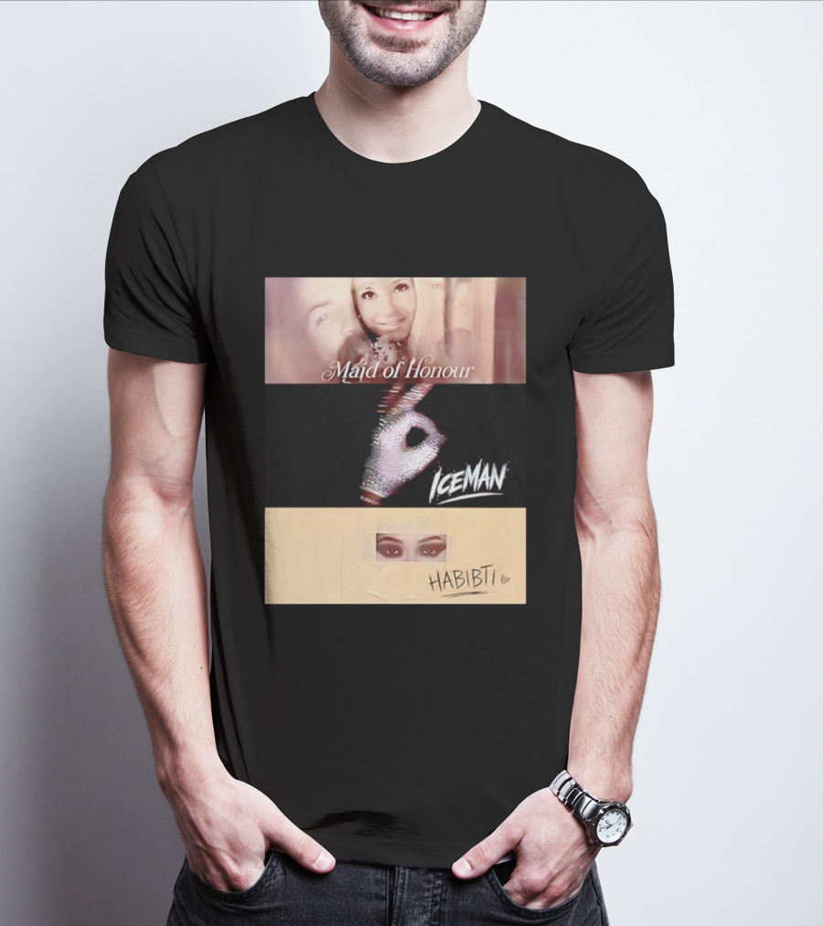 Maid Of Honour Iceman Habibti Mashup With Glove And Portraits T-Shirt