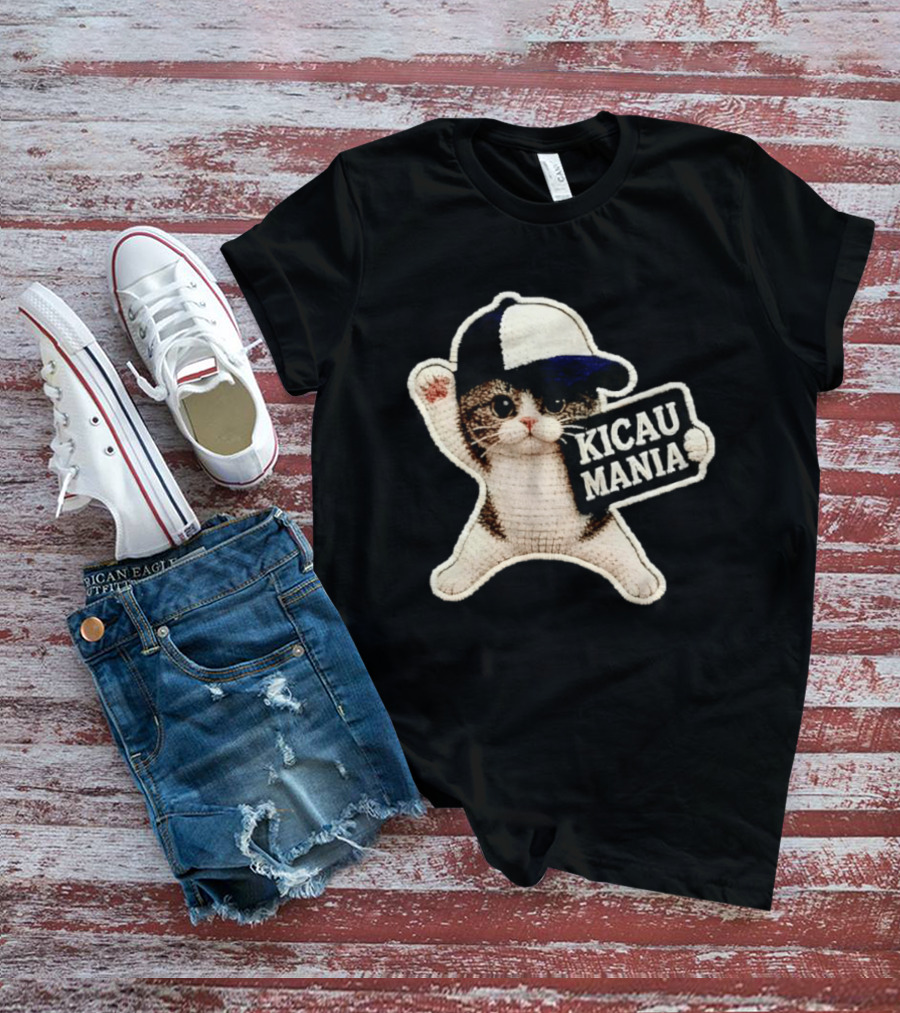 Kicau Mania Crochet Cat With Baseball Cap T-Shirt