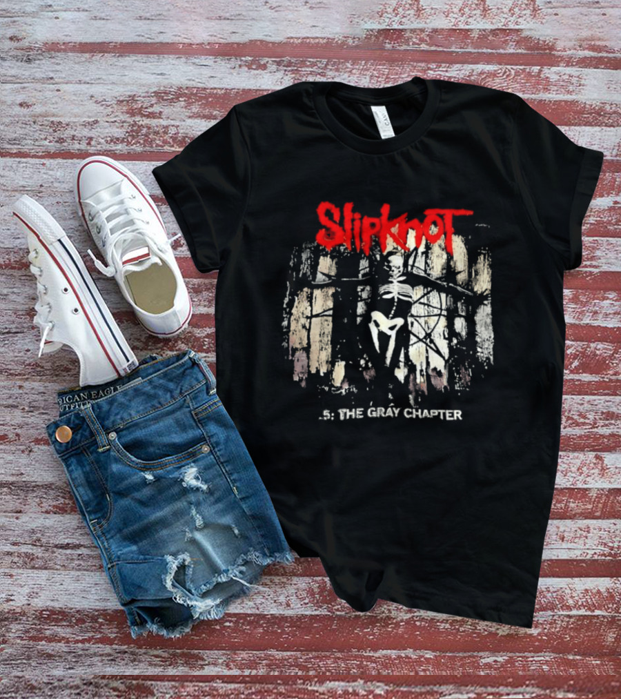 Slipknot Skull Skeleton 5 The Gray Chapter T-Shirt