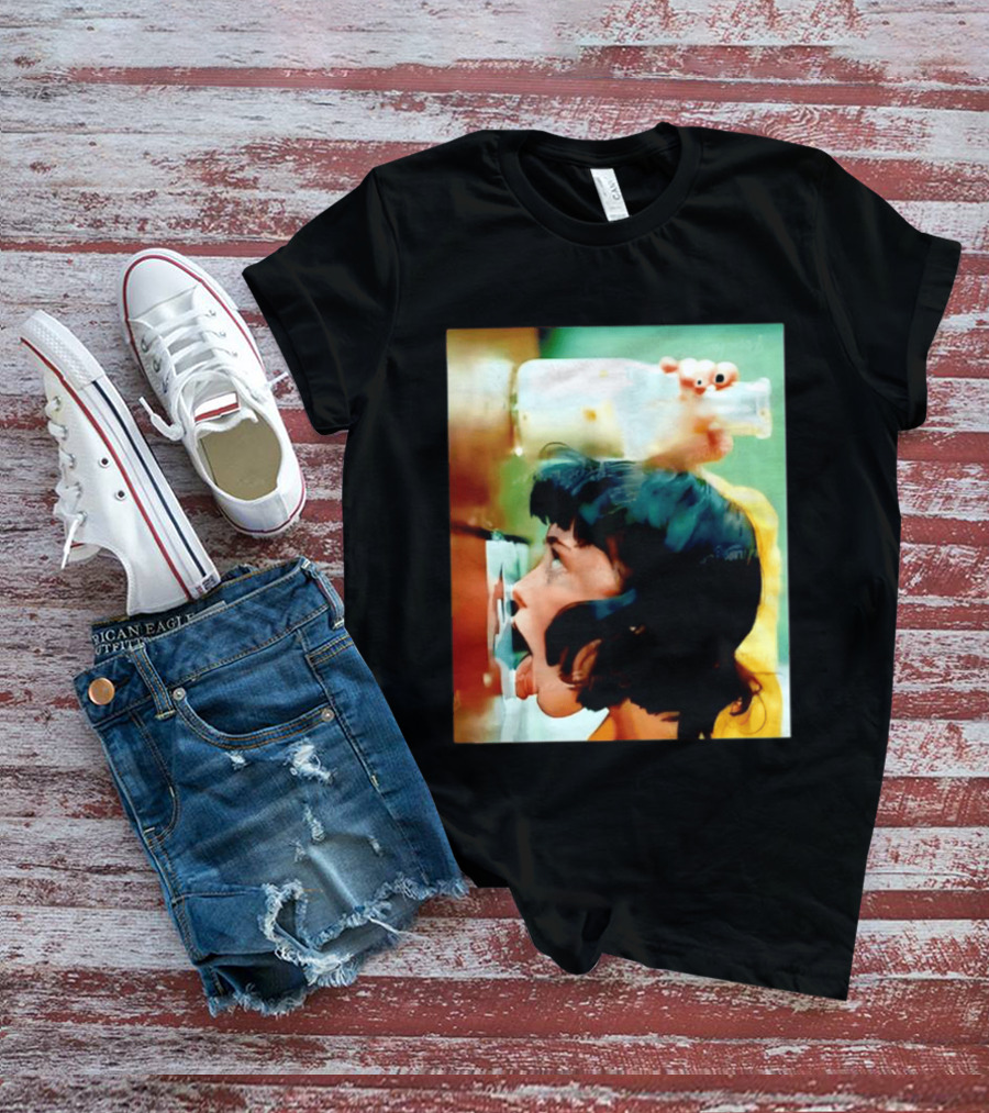 The Girl With Banging Head Licking Milk Scene T-Shirt