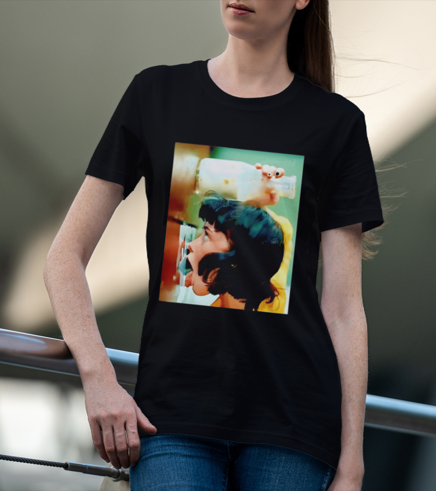 The Girl With Banging Head Licking Milk Scene T-Shirt