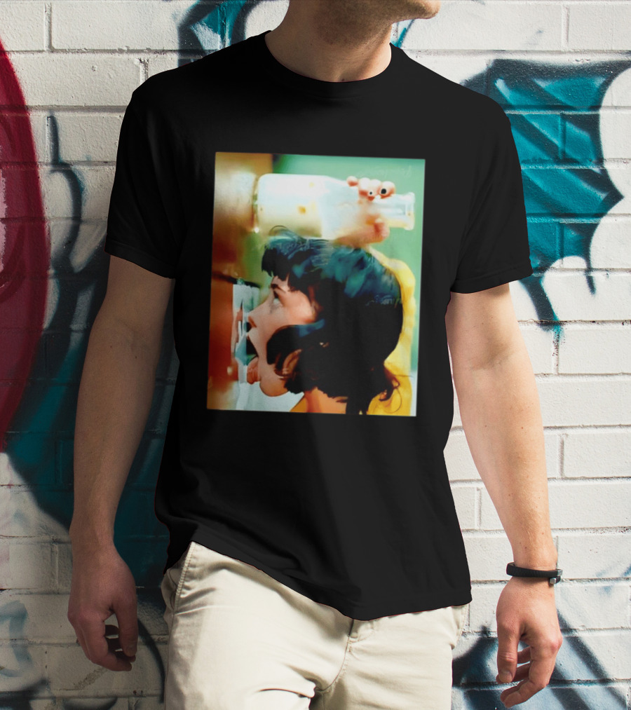 The Girl With Banging Head Licking Milk Scene T-Shirt