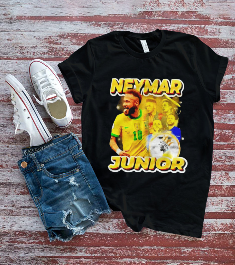 Neymar Junior Brasil National Football Team 10 Celebration Soccer Star T-Shirt