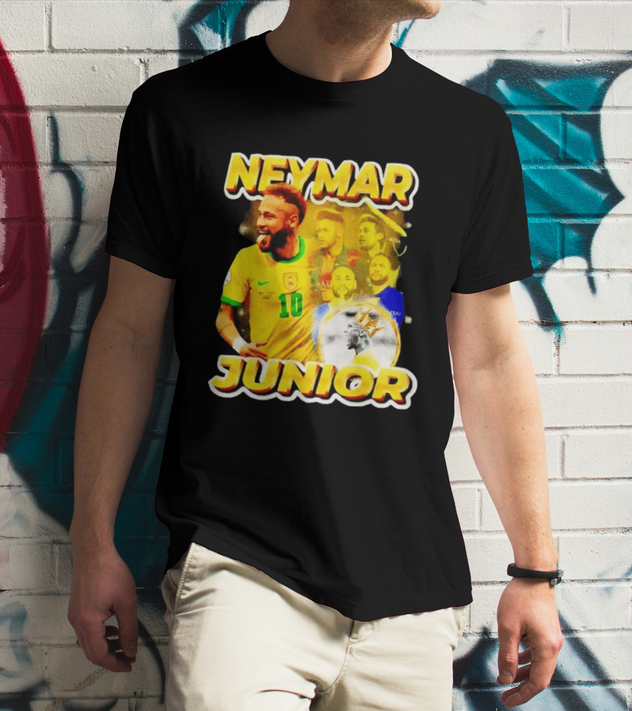 Neymar Junior Brasil National Football Team 10 Celebration Soccer Star T-Shirt