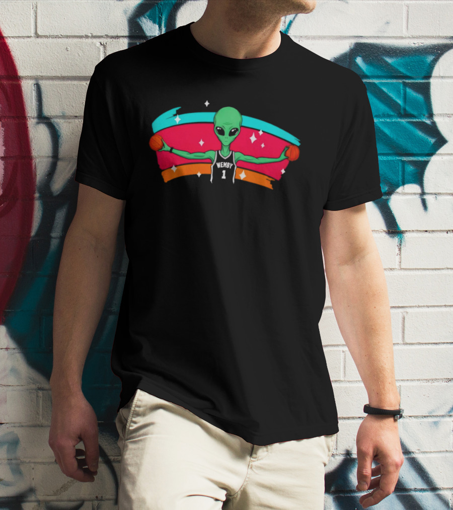 Victor Wembanyama Alien San Antonio Spurs Basketball NBA 2026 T-Shirt
