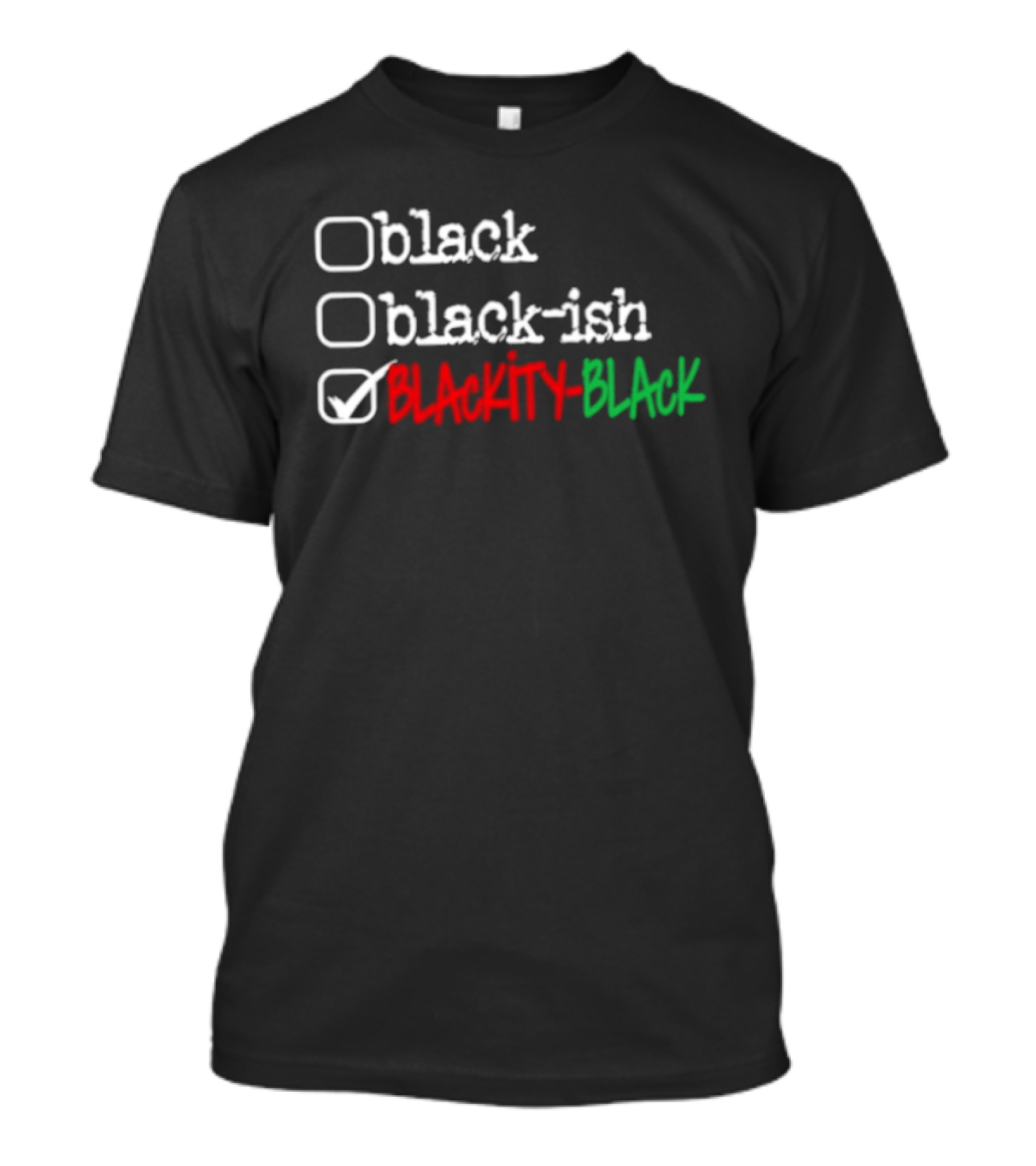 Black Black Ish Blackity Black Checked T-Shirt