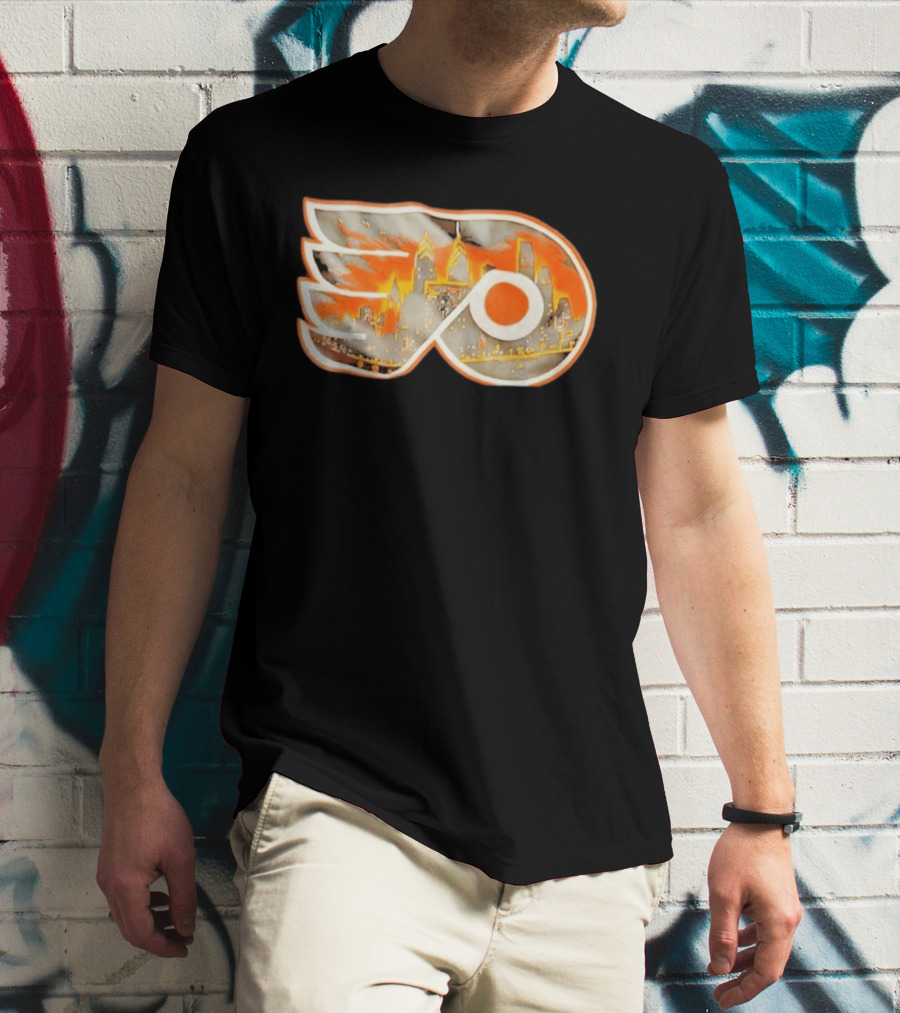 Philadelphia Flyers City Skyline NHL Hockey 2026 T-Shirt