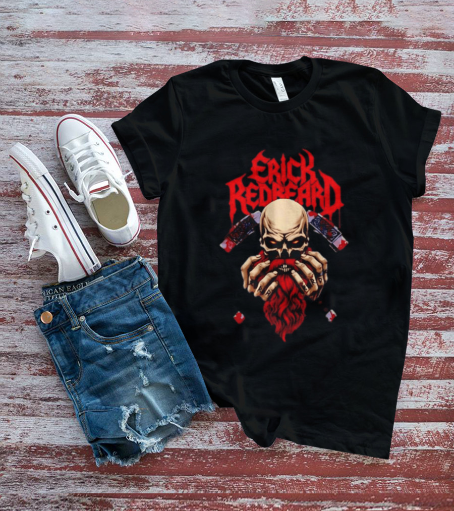 Erick Redbeard Viking Warrior Skull And Axes T-Shirt