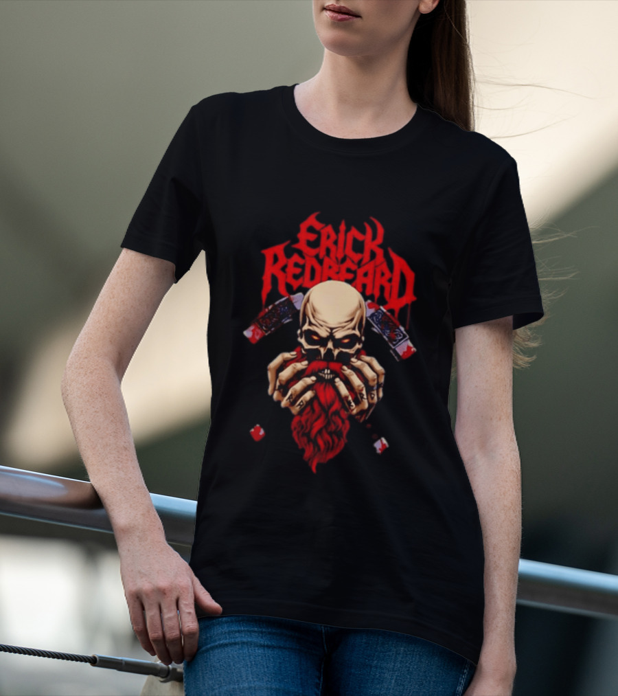 Erick Redbeard Viking Warrior Skull And Axes T-Shirt