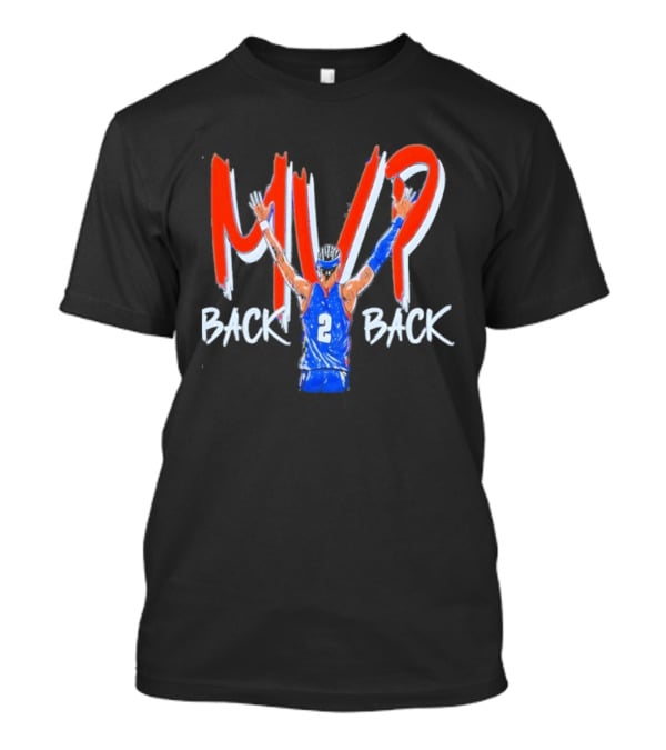 Shai Gilgeous Alexander MVP Back 2 Back Oklahoma City Thunder NBA Basketball 2026 T-Shirt