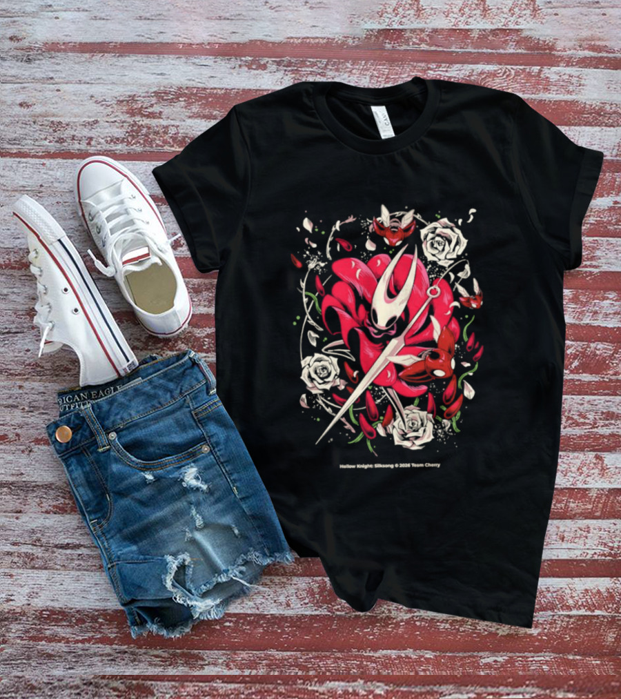 Hollow Knight Silksong Hornet Little Spider Floral T-Shirt