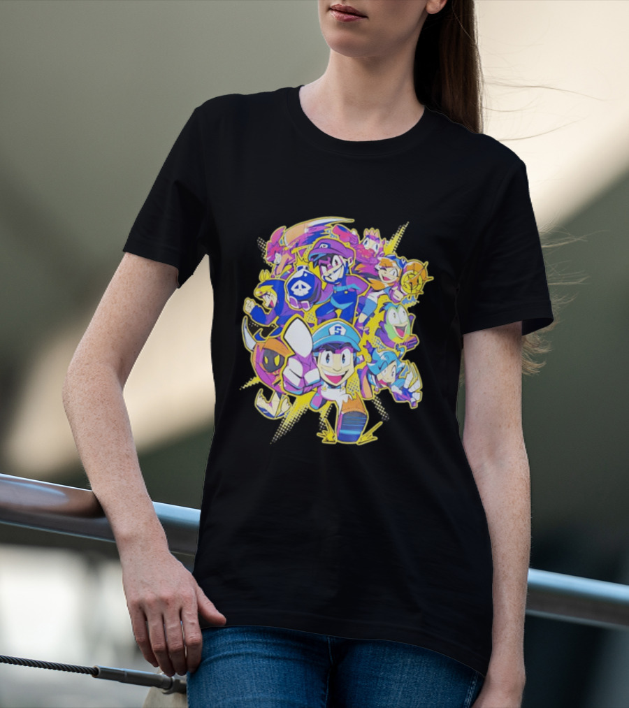 SMG4 All Star Game Characters Colorful Animation T-Shirt