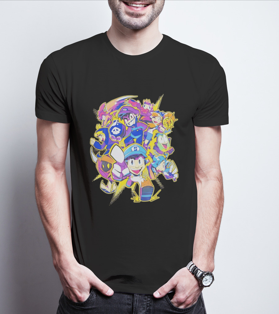 SMG4 All Star Game Characters Colorful Animation T-Shirt