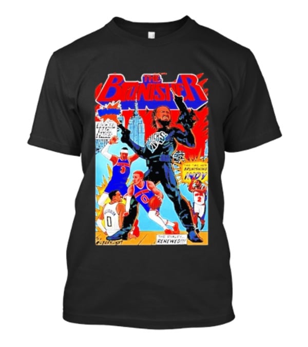 The Brunisher Jalen Brunson Knicks Comics Empire State Mocks Indiana T-Shirt