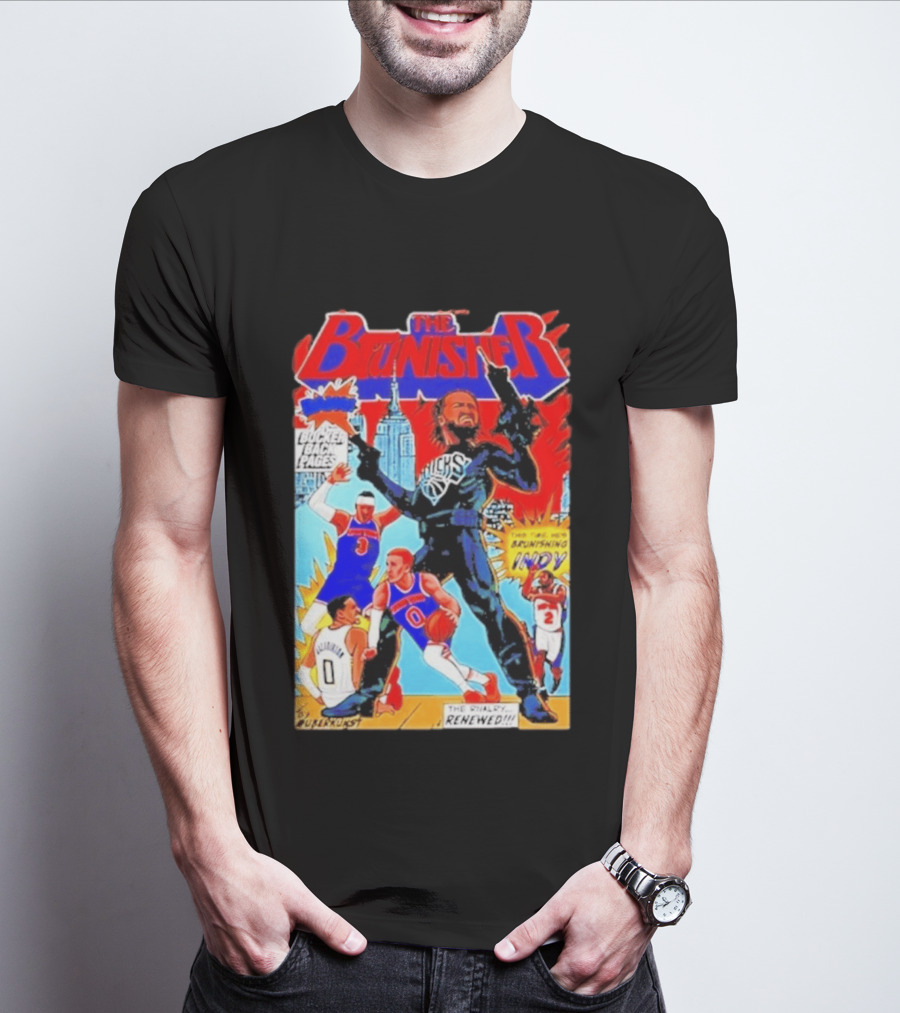 The Brunisher Jalen Brunson Knicks Comics Empire State Mocks Indiana T-Shirt