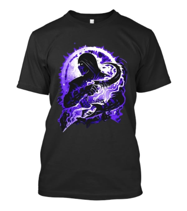 Noob Saibot Master Of The Shadow Mortal Kombat Dark Warrior Purple Aura T-Shirt