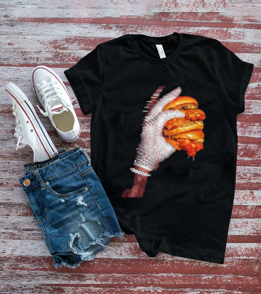 Shiny Gloves With Iceman Dreke Chicken Burger Meme T-Shirt