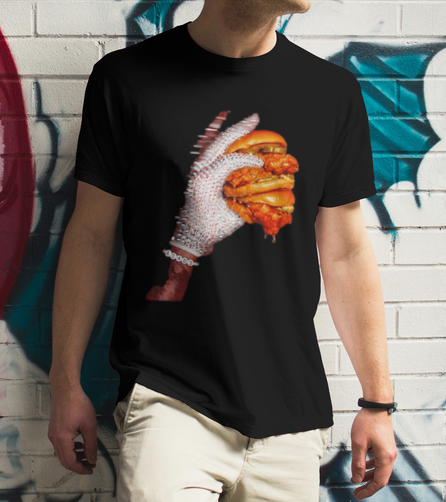 Shiny Gloves With Iceman Dreke Chicken Burger Meme T-Shirt