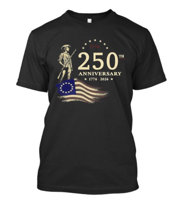1776 250th Anniversary Soldier American Flag 1776 2026 T-Shirt