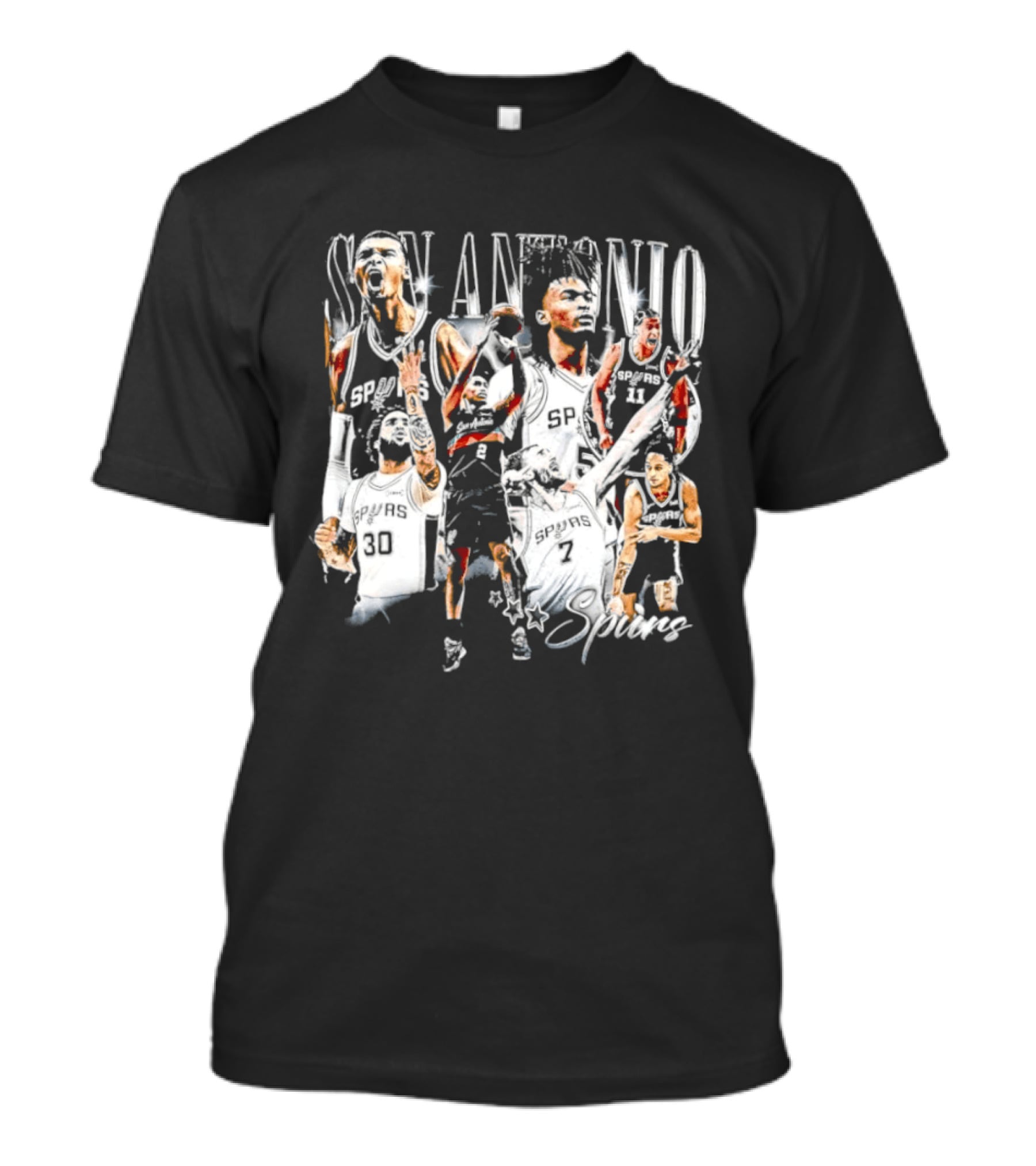 San Antonio Spurs 90s Bootleg Basketball Legends T-Shirt