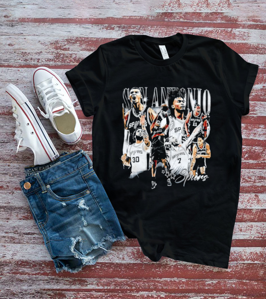 San Antonio Spurs 90s Bootleg Basketball Legends T-Shirt