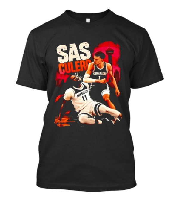 Sas Culero Victor Wembanyama Elbow Naz Reid Basketball 90s Style Retro Vintage 90s NBA T-Shirt