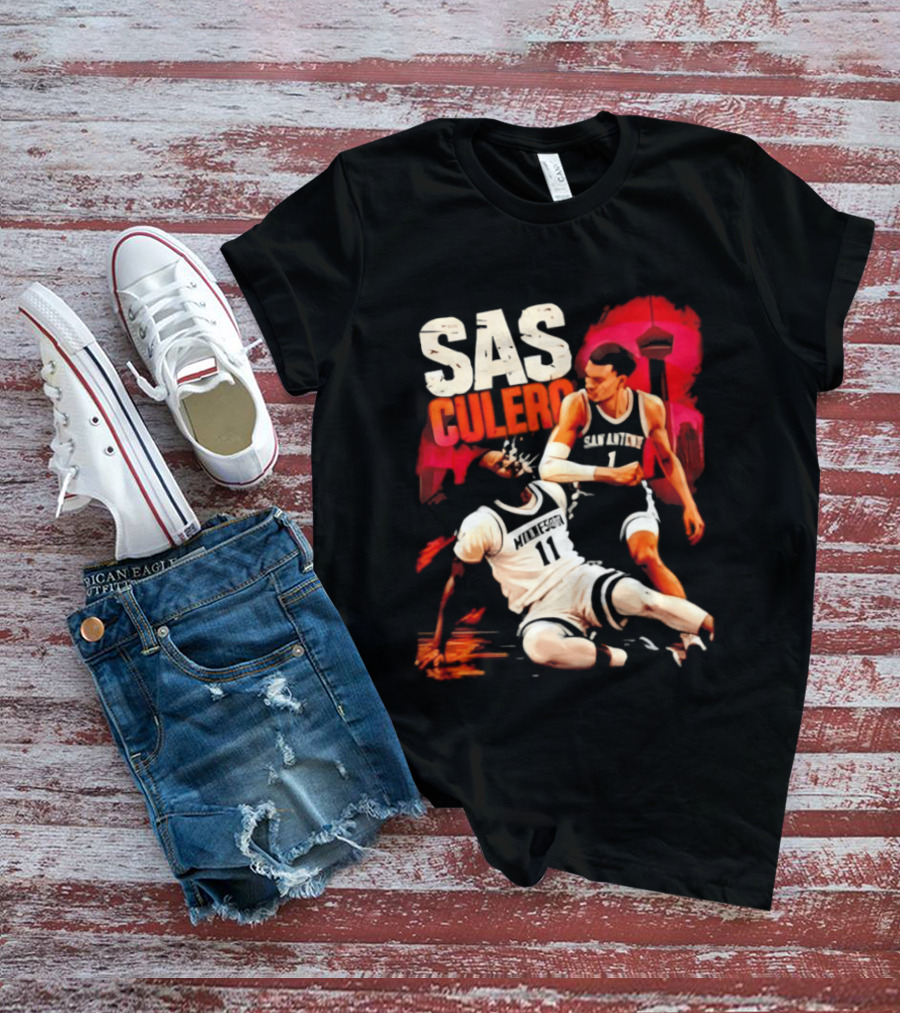 Sas Culero Victor Wembanyama Elbow Naz Reid Basketball 90s Style Retro Vintage 90s NBA T-Shirt