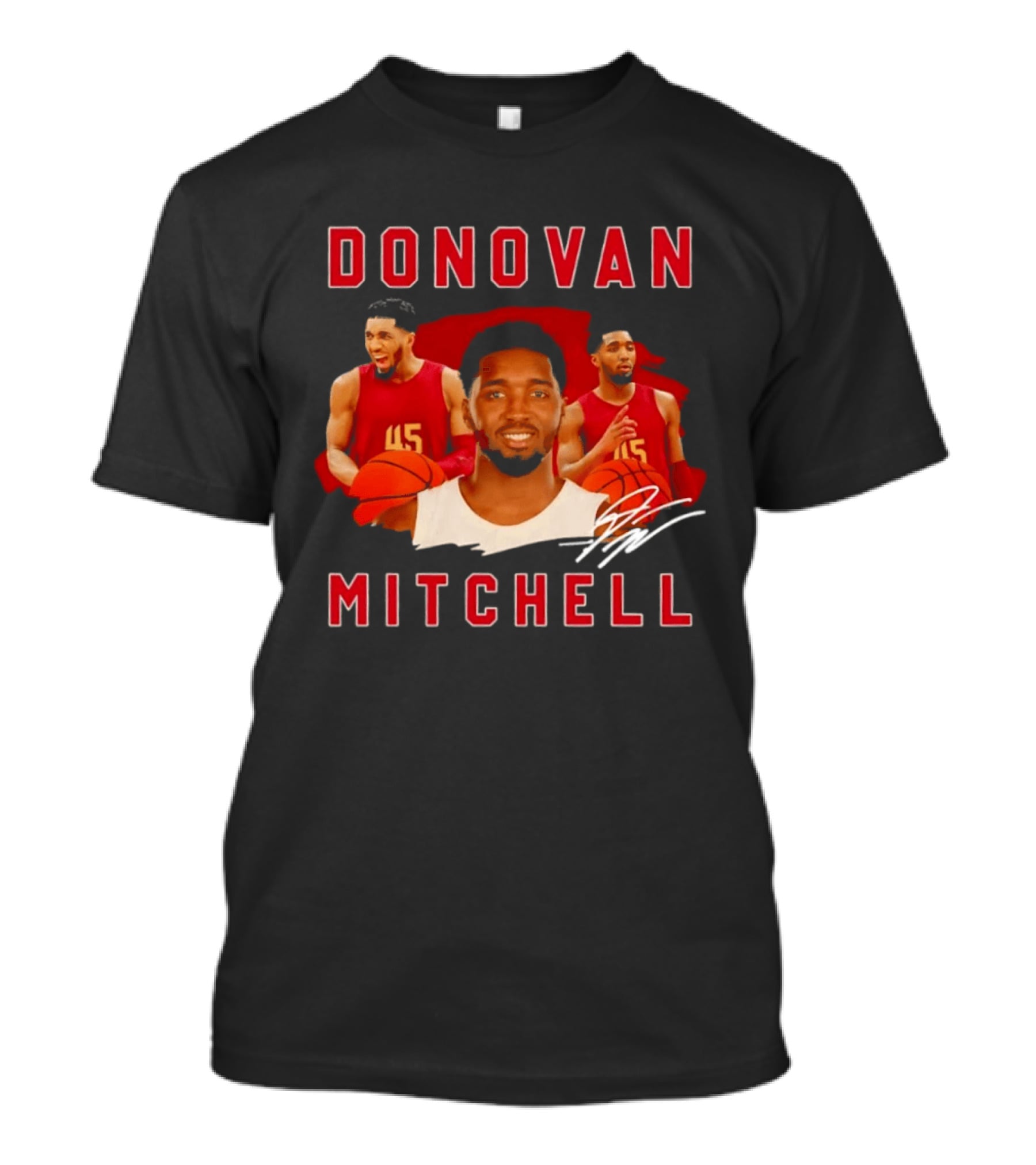 Donovan Mitchell Cleveland Basketball 45 Signature T-Shirt