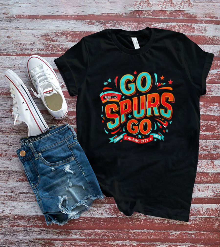 San Antonio Spurs Go Spurs Go Alamo City Since 1973 Celebration T-Shirt