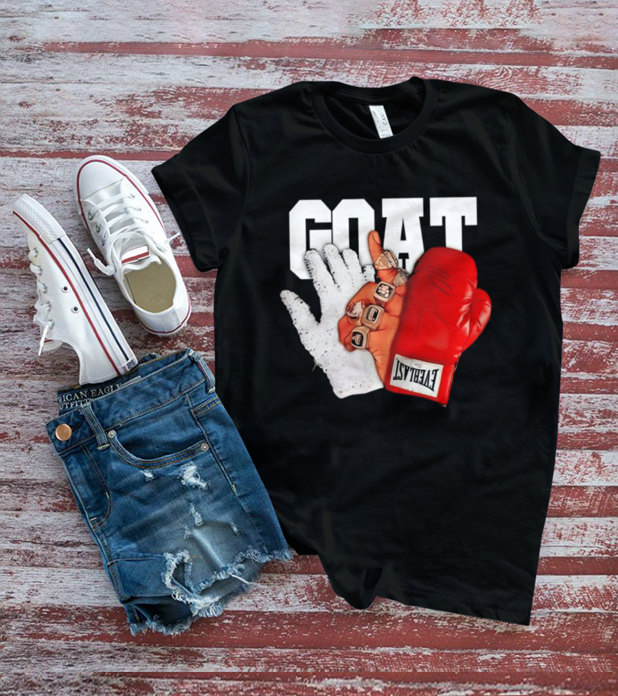 GOAT Michael Jordan Mike Tyson Chicago Bulls 23 Jackson Glove T-Shirt