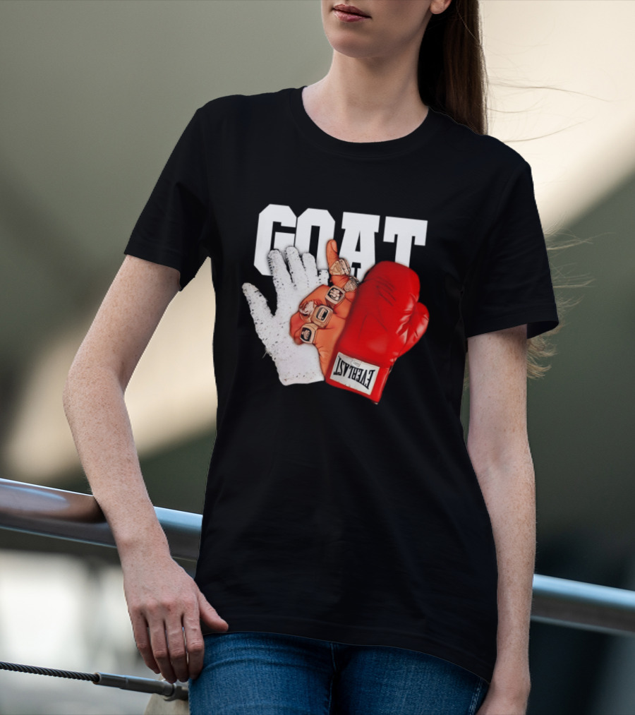 GOAT Michael Jordan Mike Tyson Chicago Bulls 23 Jackson Glove T-Shirt