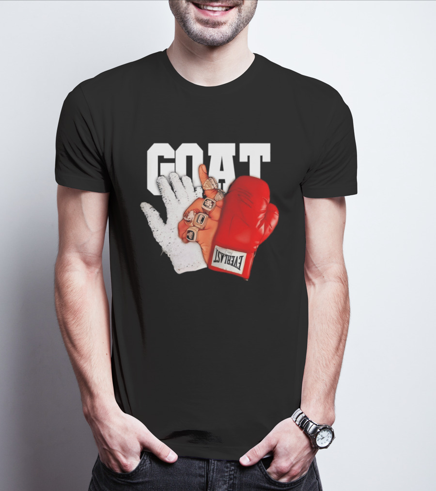 GOAT Michael Jordan Mike Tyson Chicago Bulls 23 Jackson Glove T-Shirt