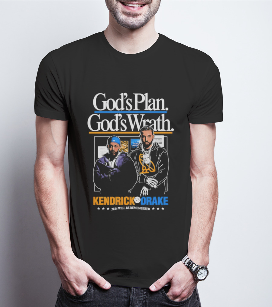 Kendrick Lamar Drake God's Plan God's Wrath Collaboration T-Shirt
