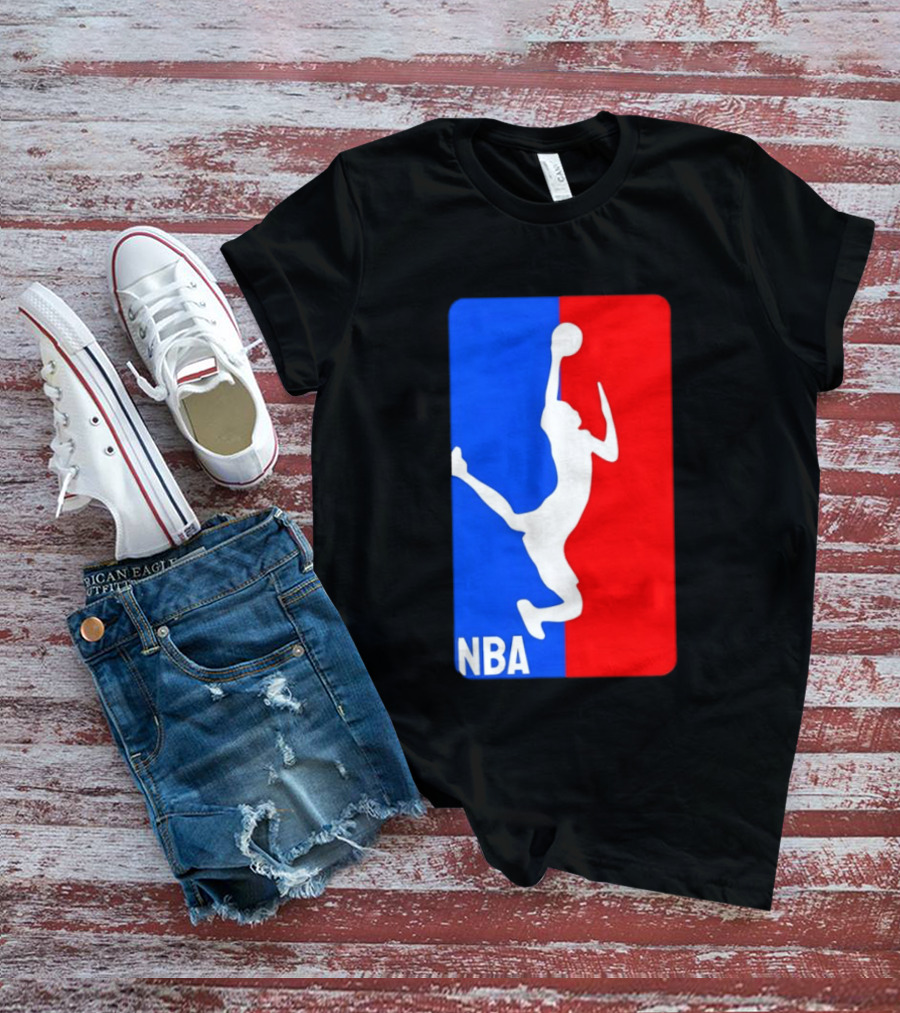 NBA Basketball 2026 Dunk Silhouette Red Blue T-Shirt