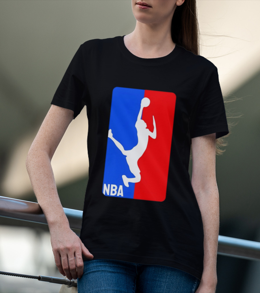NBA Basketball 2026 Dunk Silhouette Red Blue T-Shirt