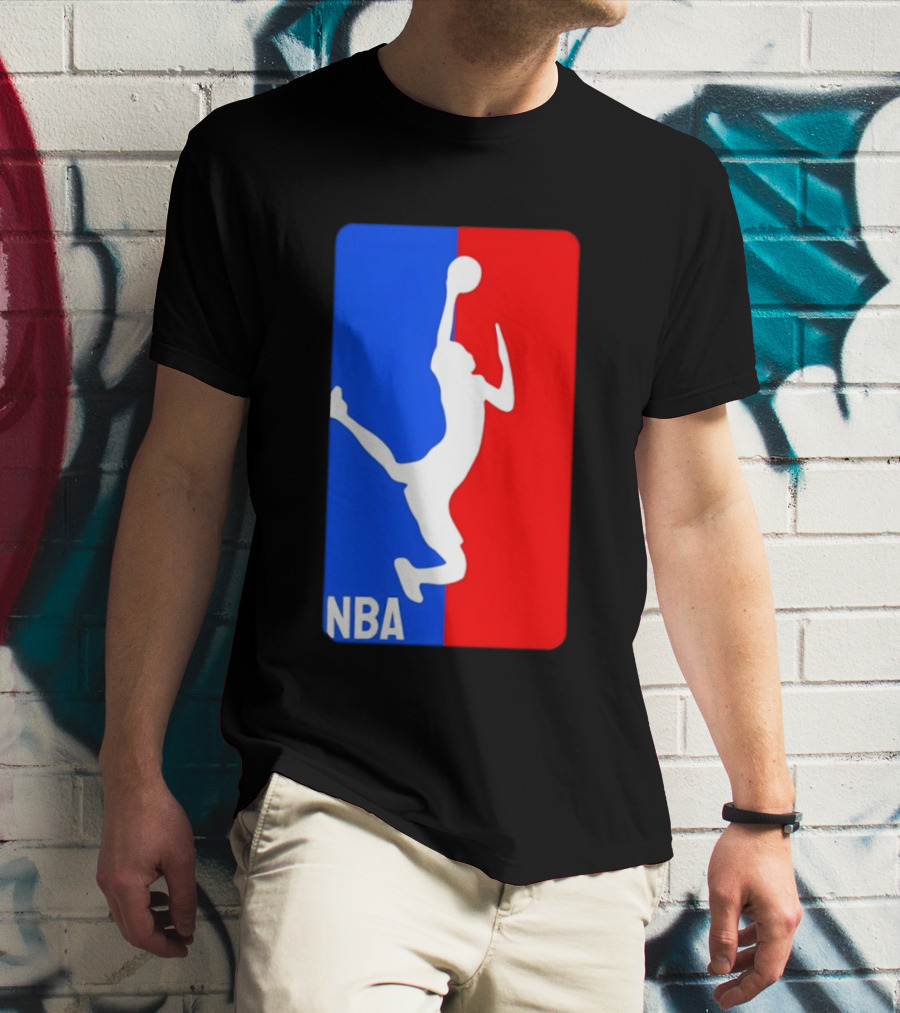 NBA Basketball 2026 Dunk Silhouette Red Blue T-Shirt