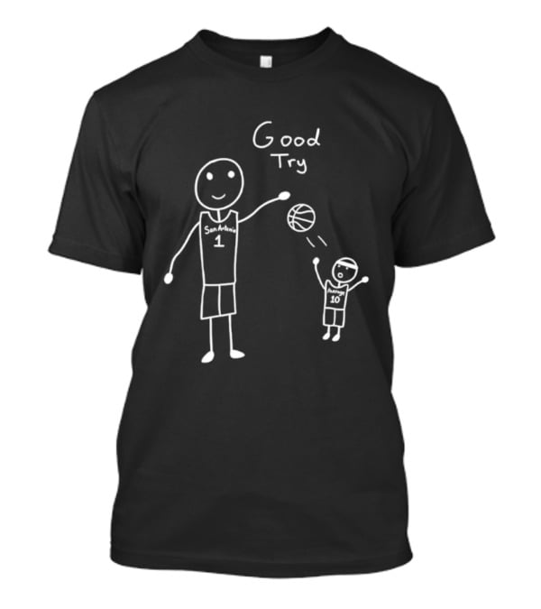 San Antonio Spurs Victor Wembanyama Good Try Basketball Cartoon T-Shirt