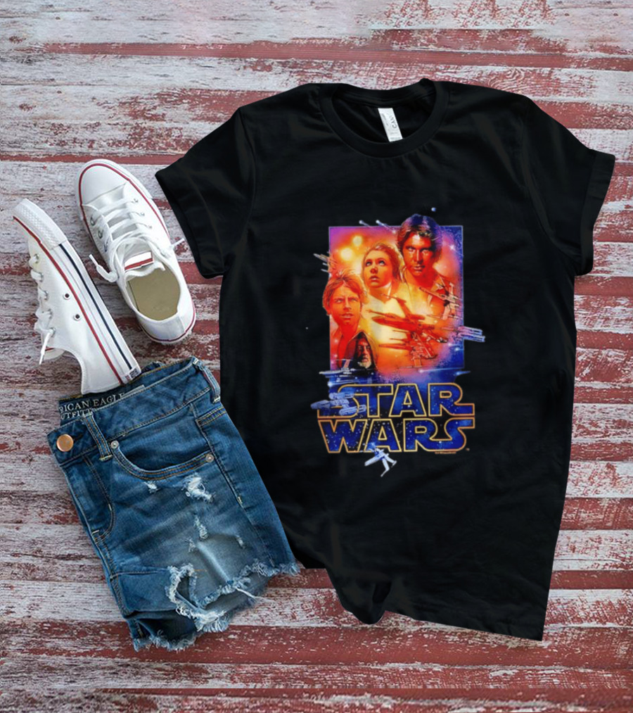 Star Wars A New Hope Rebel Luke Leia Han Solo Darth Vader T-Shirt