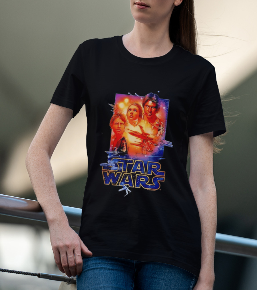 Star Wars A New Hope Rebel Luke Leia Han Solo Darth Vader T-Shirt