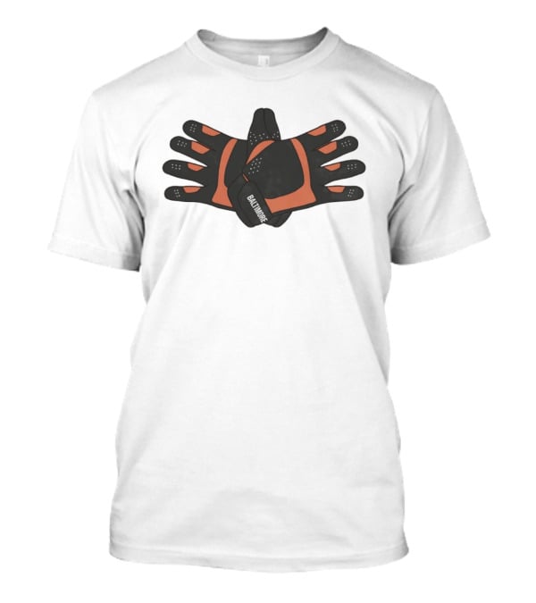 Baltimore Orioles Flapping Wings Baseball Gloves T-Shirt