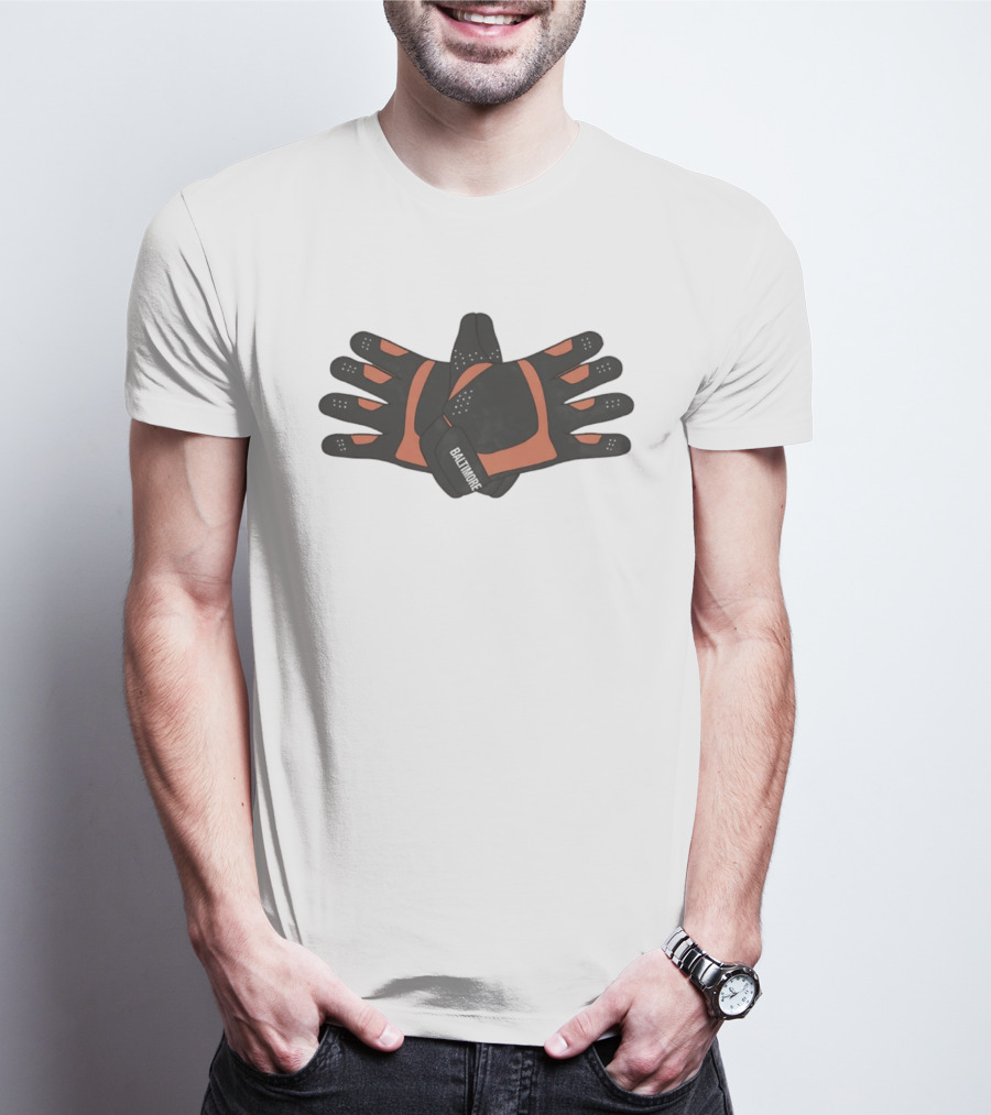 Baltimore Orioles Flapping Wings Baseball Gloves T-Shirt