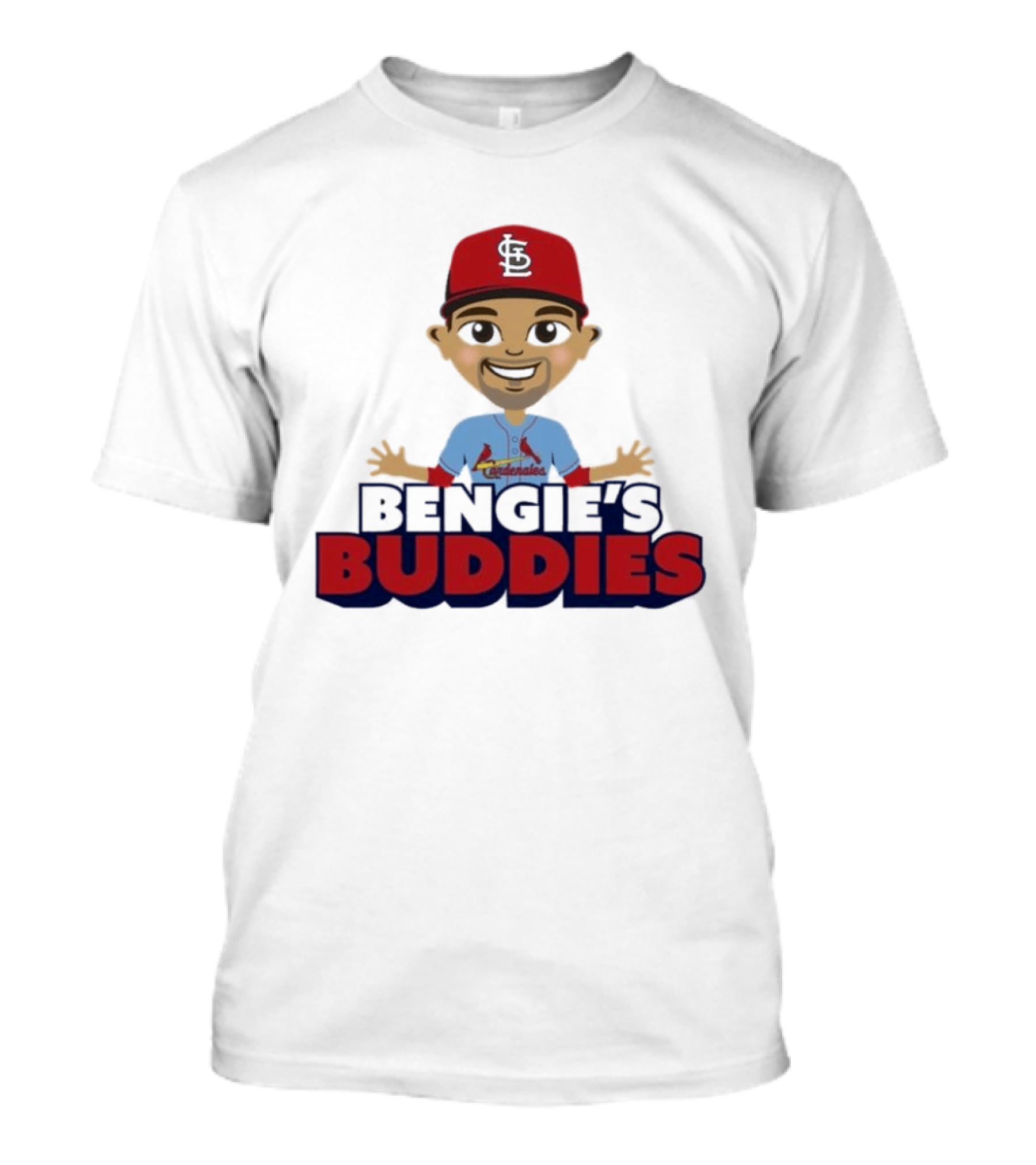Bengie's Buddies Cardenales StL Baseball Red Cap T-Shirt